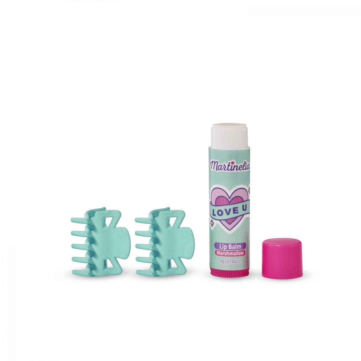 MARTINELIA HAIR CLIPS & BALM 11101 52555 (SET MOLLETTE CAPELLI E BALSAMO LABBRA VERDE ACQUA) - Vista 2