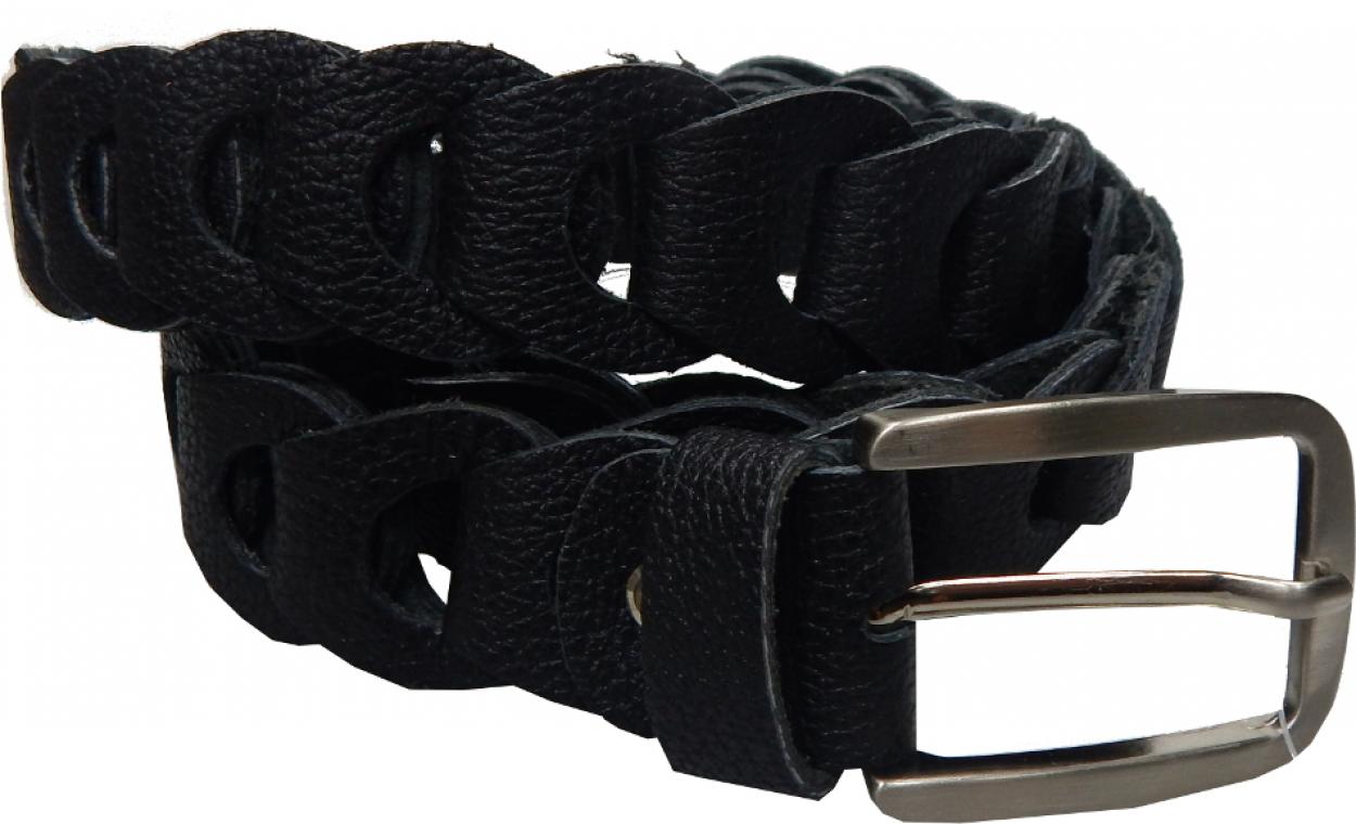 CINTURA IN PELLE P35/OTTO/23 (BLU SCURO)