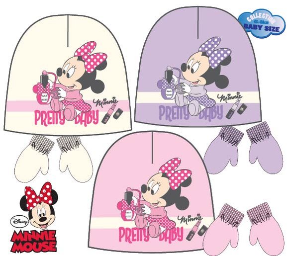 HO4271 SET 2PZ. CAPPELLO + GUANTI MINNIE F 892