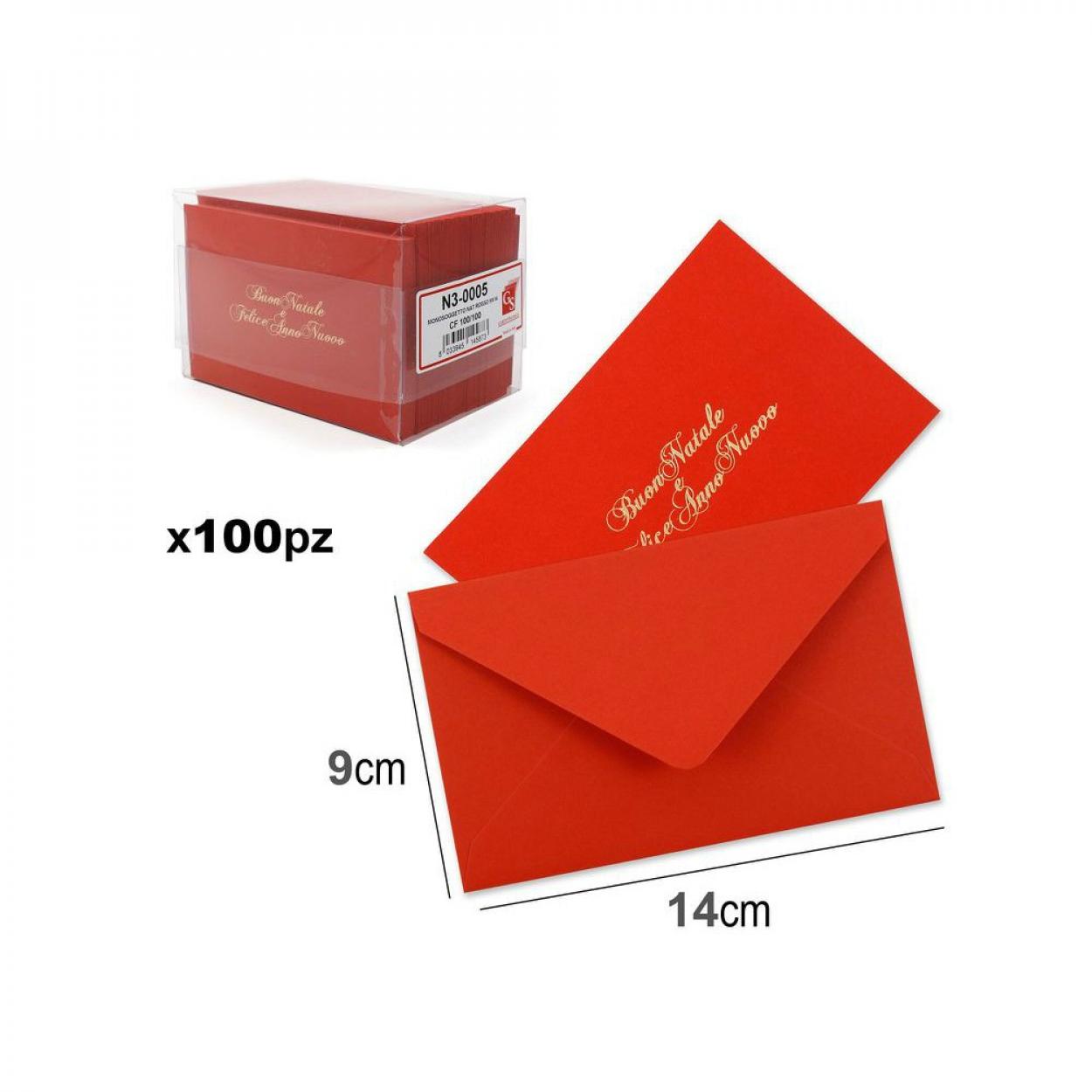 N30005 NATALE ROSSO STAMPA ORO CF100/100