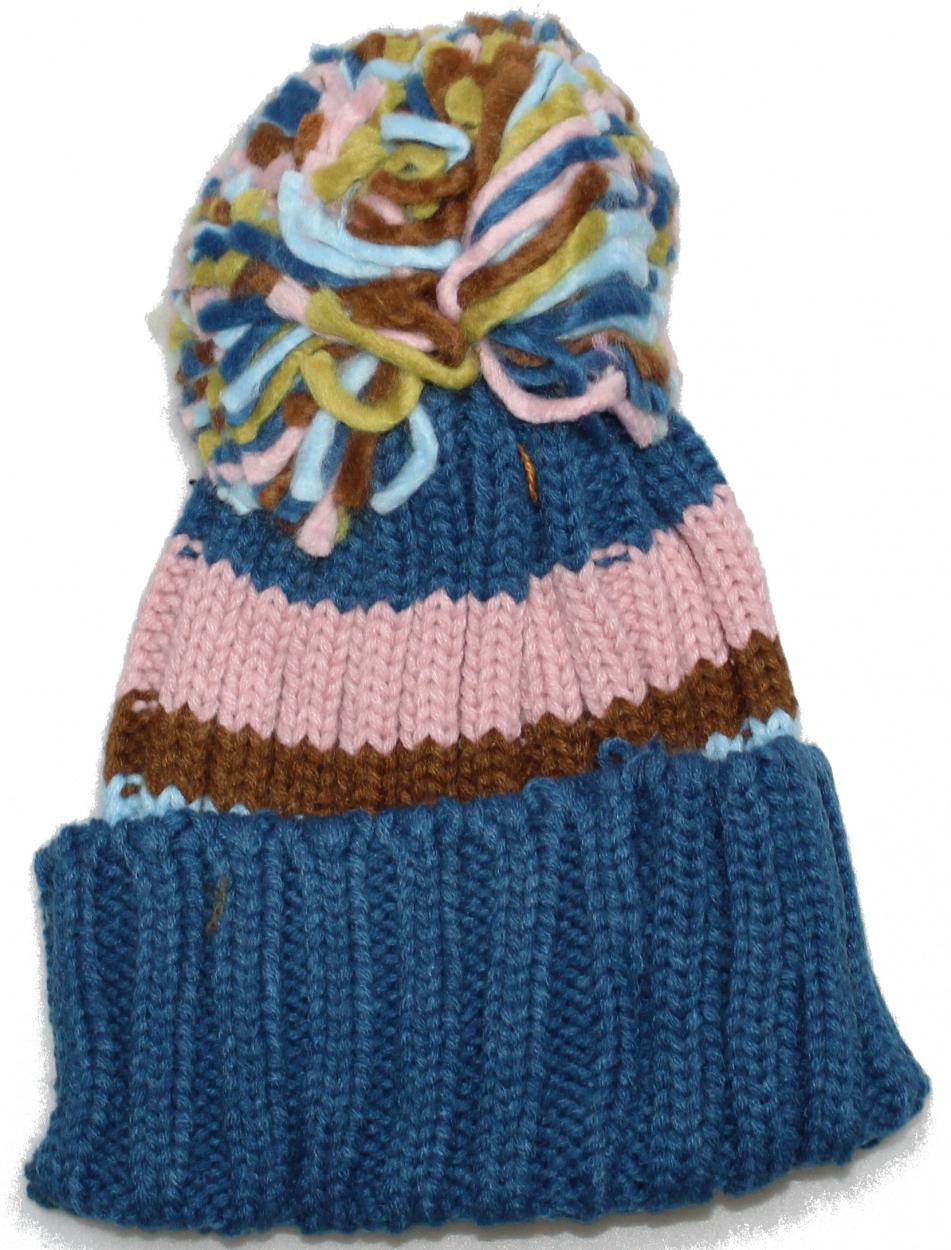 CAPPELLO 4520256/MULTI/PONPON/351 Blu Royal/Verde/Celeste/Marrone Chiaro/Rosa