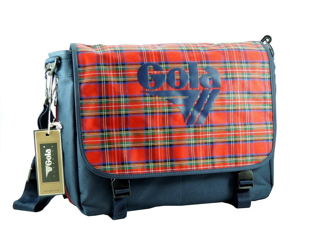 CUB697 BORSA MESSENGER HARRIS TARTAN (NAVY/RED) 1011