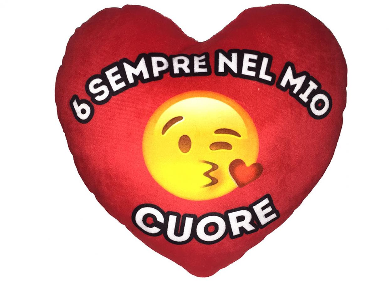 FACINE CUSCINO CUORE 6 SEMPRE NEL MIO CUORE 40CM 075986