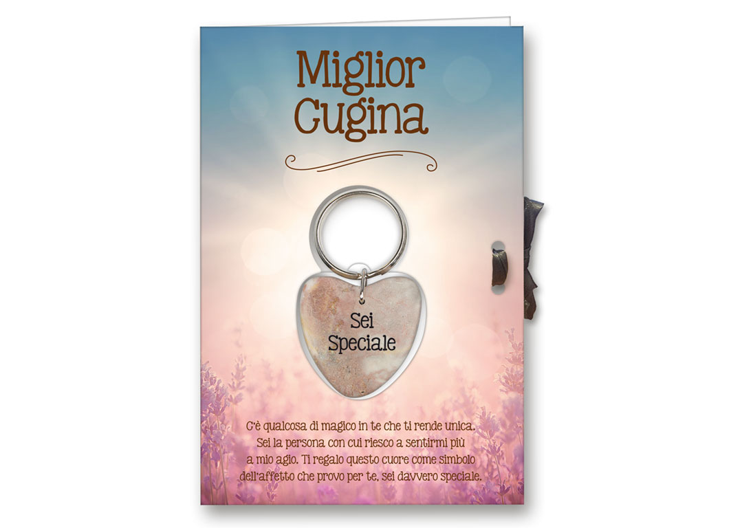 BIGLIETTO AUGURI MIGLIOR CUGINA + PORTACHIAVI 075302 604