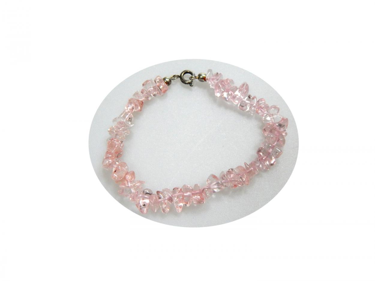 BRACCIALI MADE IN ITALY CON PIETRE NATURALI QUARZO ROSA