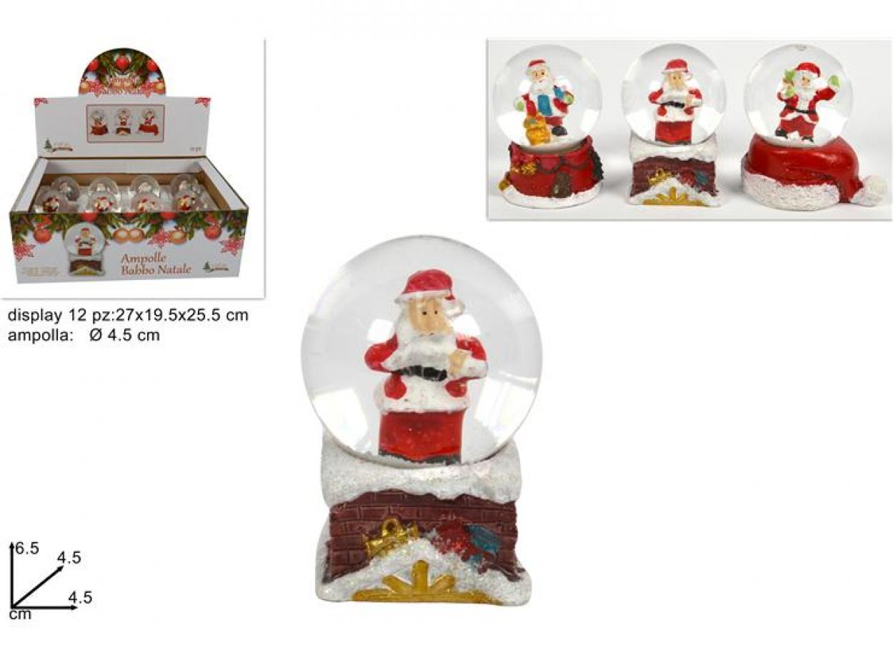 AMPOLLA CON BABBO NATALE 4.5CM 615047