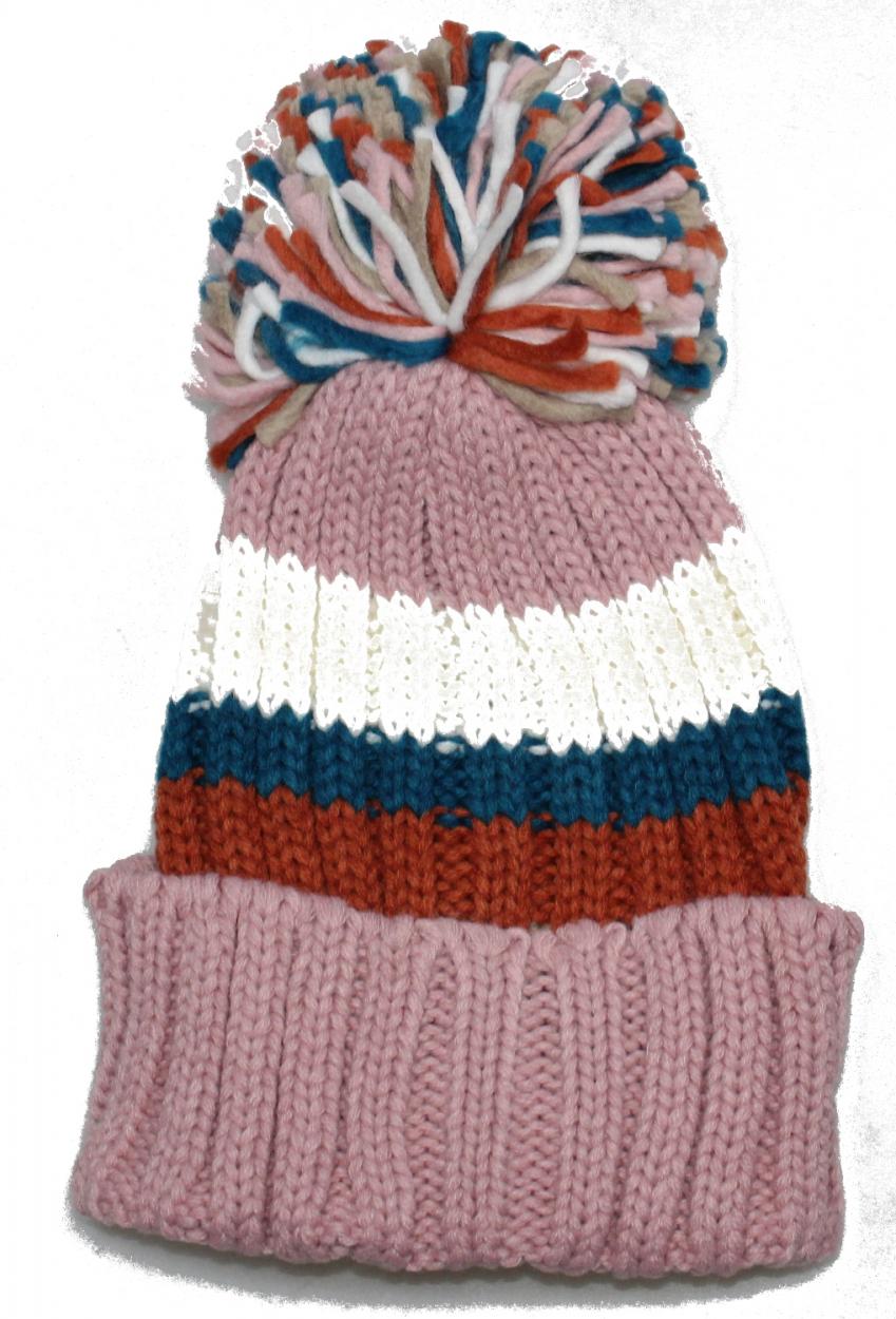 CAPPELLO 4520256/MULTI/PONPON/351 Rosa/Beige/Petrolio/Bianco/