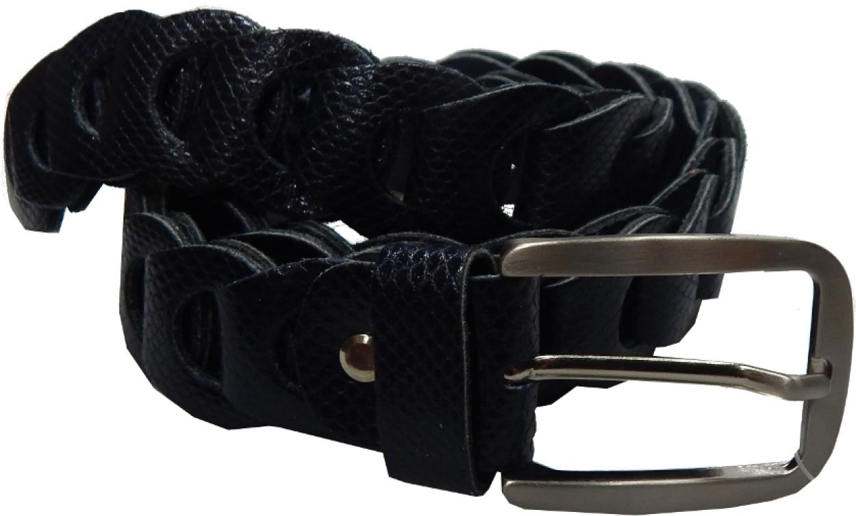 CINTURA IN PELLE P35/OTTO/23 (BLU NOTTE)