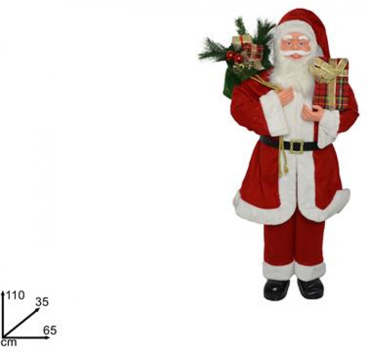 BABBO NATALE 110cm CON SACCO DONI 712517 40649
