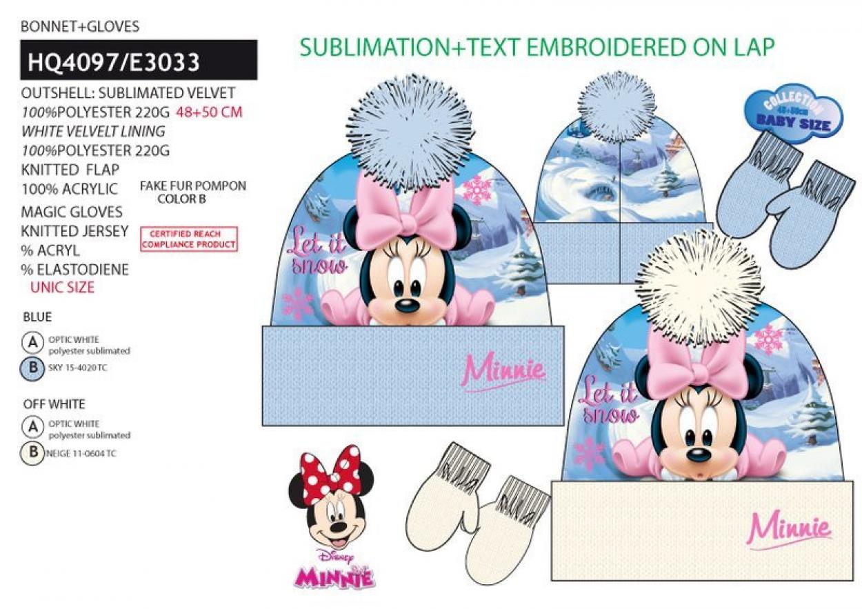 HQ4097 SET 2PZ. CAPPELLO E GUANTI MINNIE 892