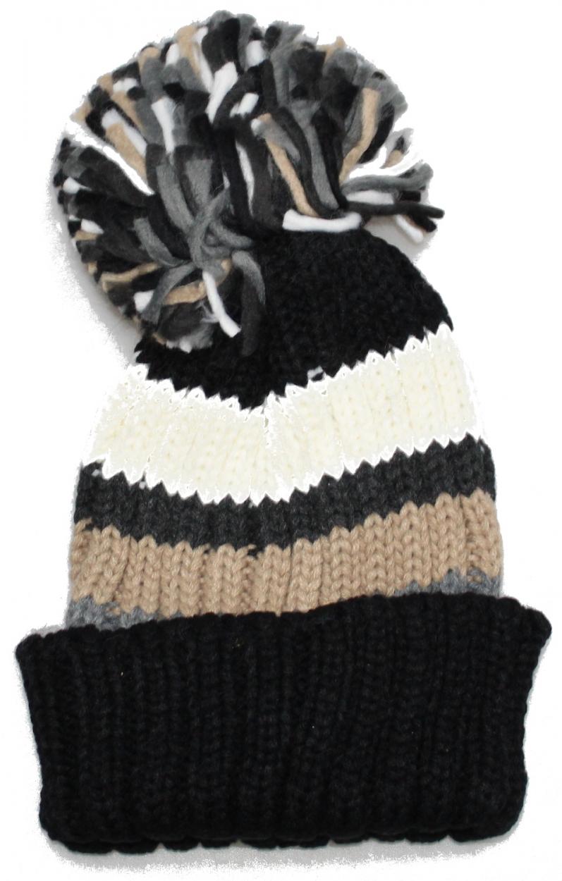 CAPPELLO 4520256/MULTI/PONPON/351 Nero/Sabbia/Grigio/Bianco