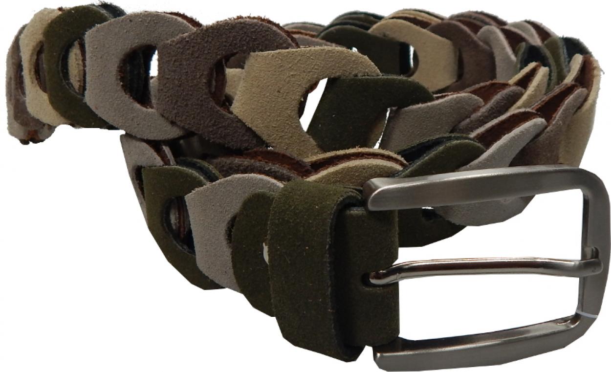 CINTURA IN PELLE P35/OTTO/23 (MIMETICO)