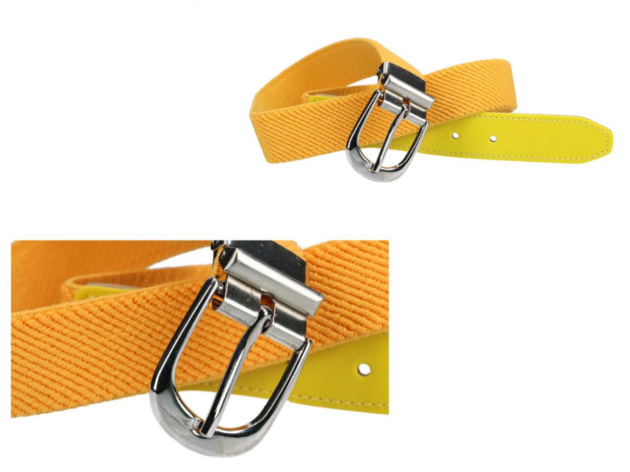 CINTURE F/PELLE D100/BIMBO/ELASTICO/11061 (GIALLO)