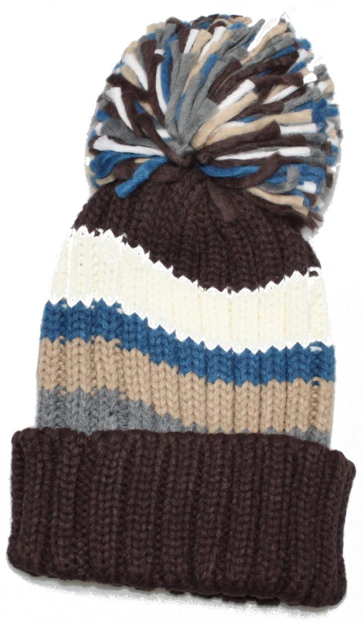 CAPPELLO 4520256/MULTI/PONPON/351 Marrone/Sabbia/Grigio/Bianco/Blu Royal