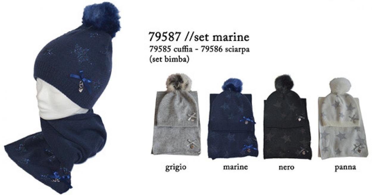SET RAGAZZA CAPPELLO + SCIARPA GIANMARCO VENTURI 79587 1202