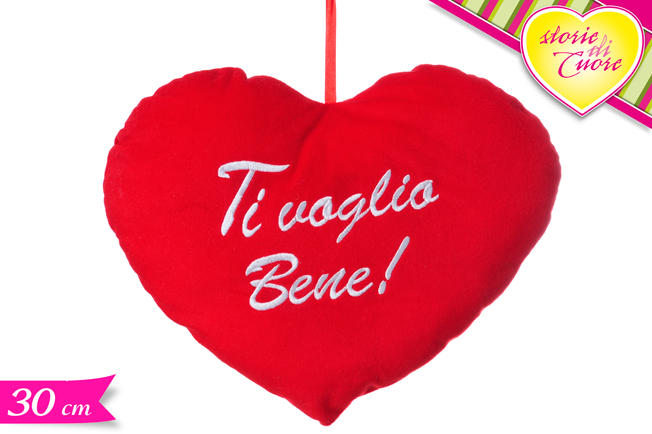 CUSCINO CUORE TI VOGLIO BENE 30CM 720354
