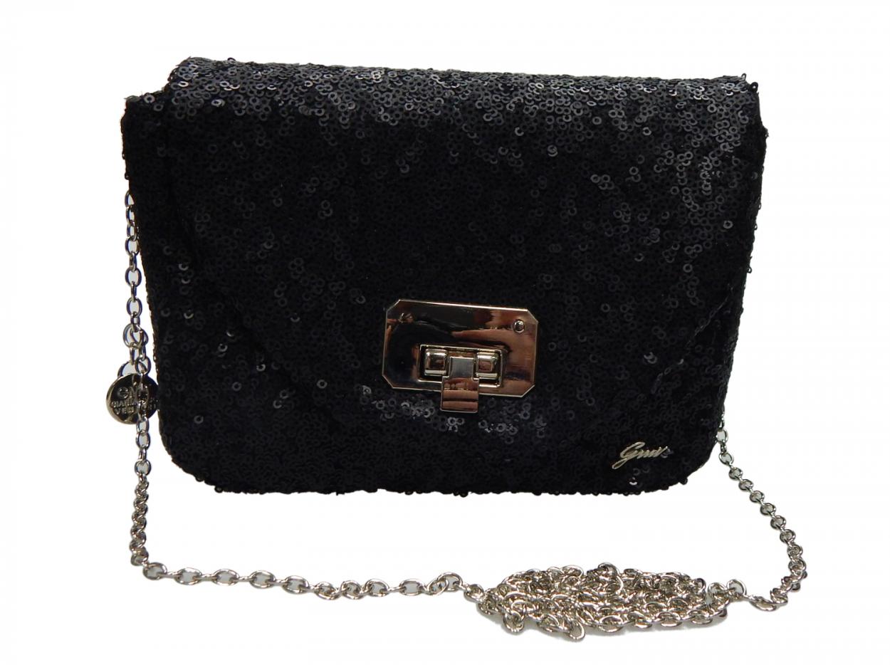 BORSA PAILLETTES NEON GMV 29230 1202 17X13CM (NERO)