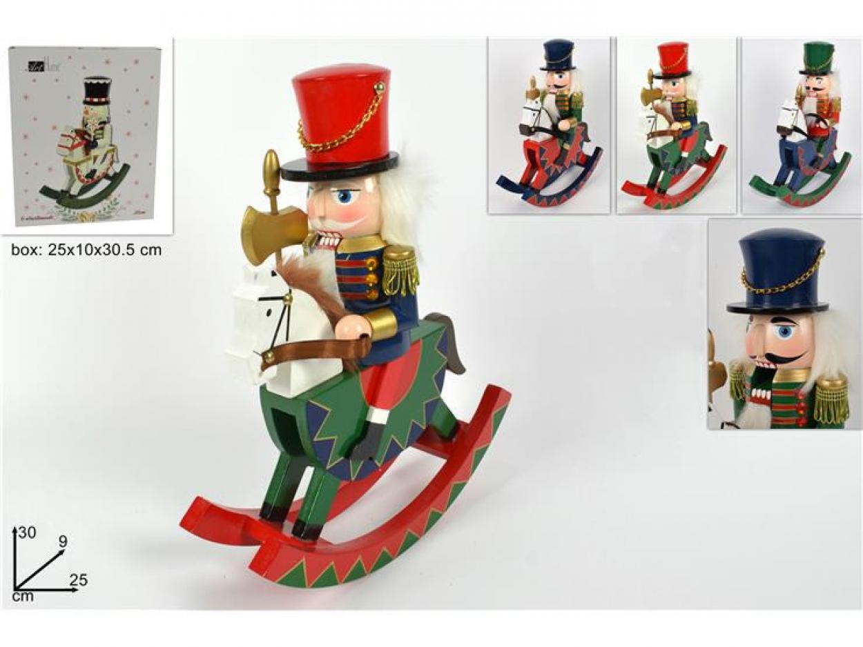 SOLDATO SCHIACCIANOCI LEGNO C/CAVALLO 863110 40649