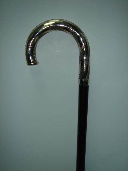 BASTONE 0337U CURVO RIGHE NIKEL 384