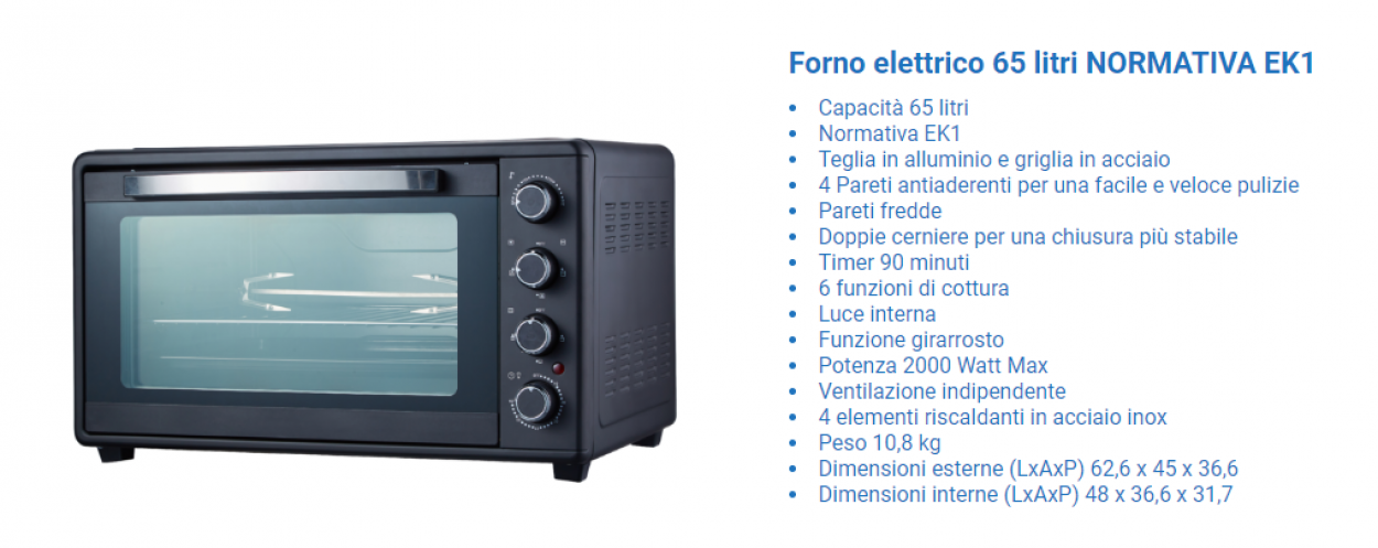 PYRAMIDEA FORNO 36 LITRI EK1 FOK3612 52274